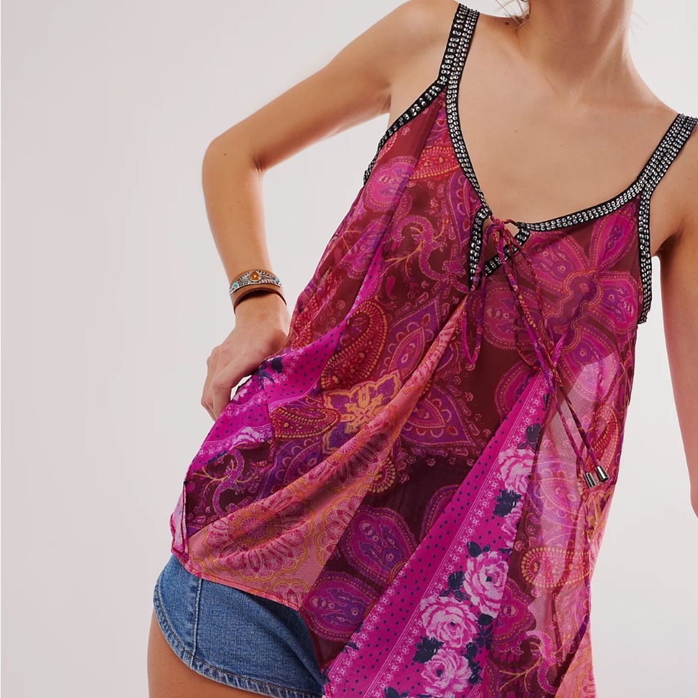 Free People Selena Printed Tank XS